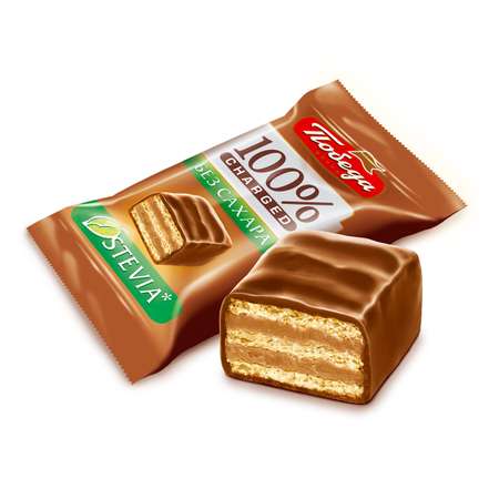 Конфеты Победа вкуса вафельные в молочном шоколаде без сахара Чаржед 1500г