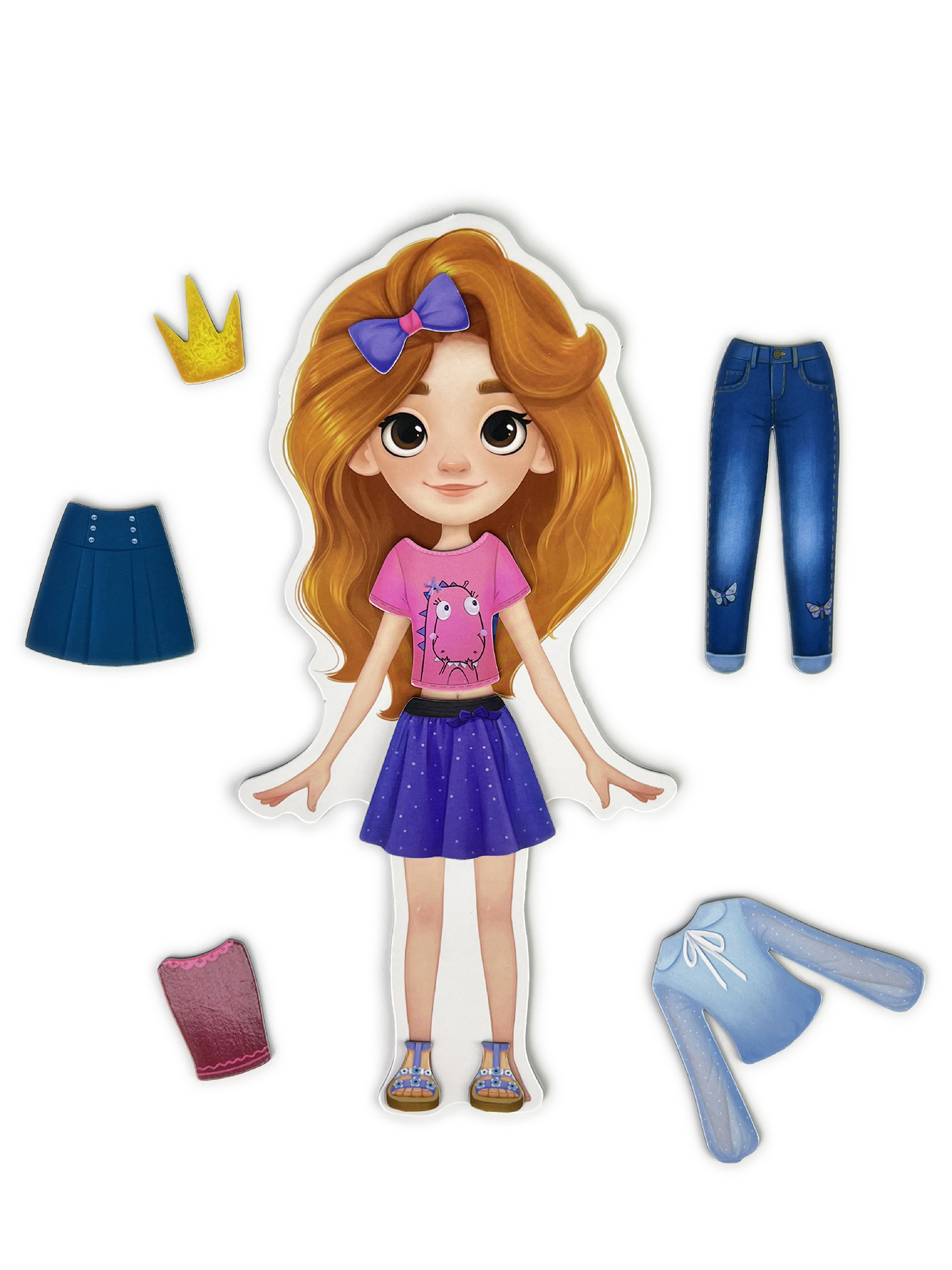 Настольная игра Дрофа-Медиа Игры на магнитах Одень куколку - фото 9