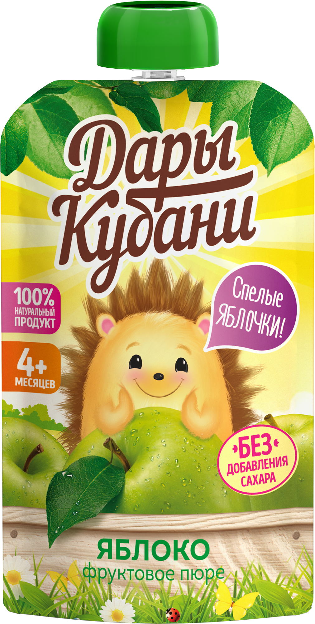Пюре фруктовое Дары Кубани Яблоко без сахара 90 г по 12 шт - фото 5