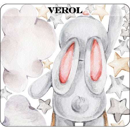 Наклейки интерьерные VEROL Зайка и звезды