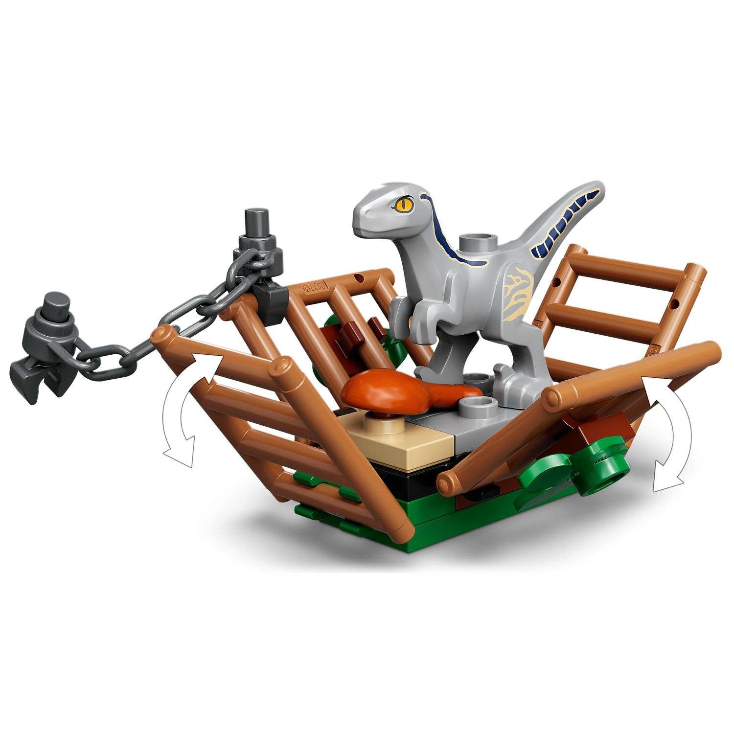 Конструктор LEGO Jurassic World Блу и поимка Велоцираптора блочный - фото 7
