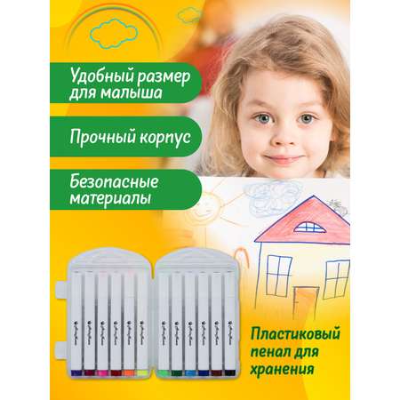 Фломастеры Arte Nuevo двусторонние 12 цв.