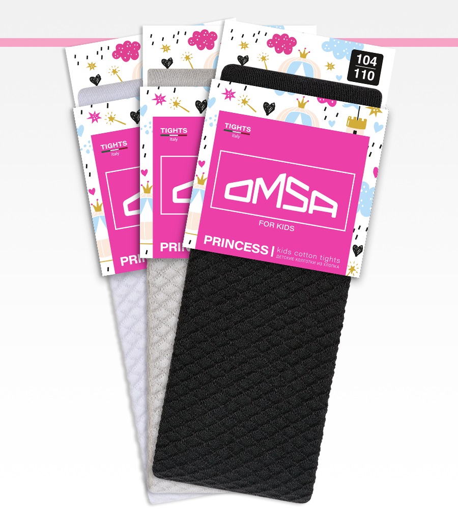 Колготки 3 пары Omsa Collant 12A02-1 Bianco/Grigio Chiaro/Nero.кмп.3 - фото 1