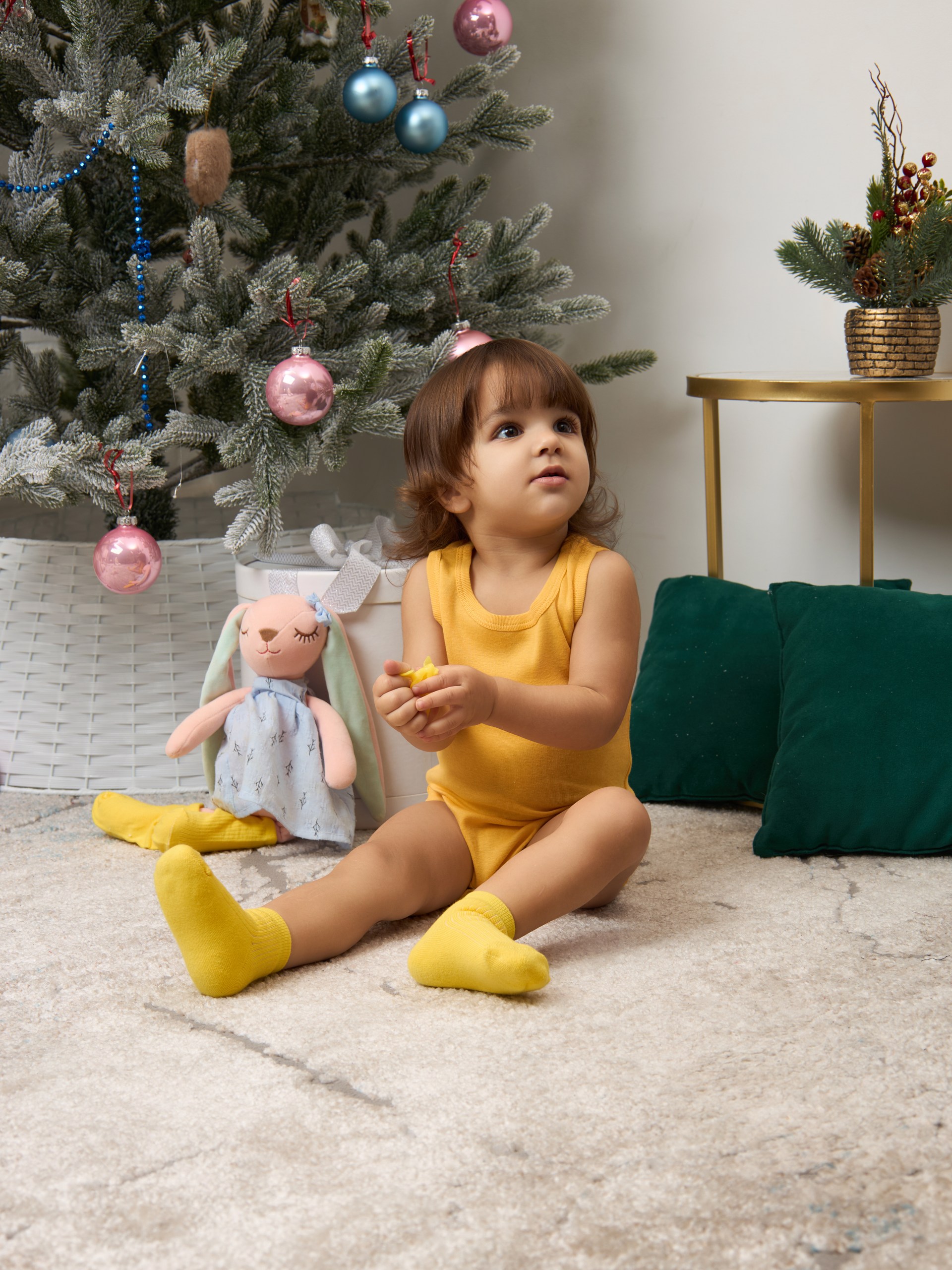 Боди 2 шт ALEX YVN Bdm2-57-белый-т.желтый - фото 12