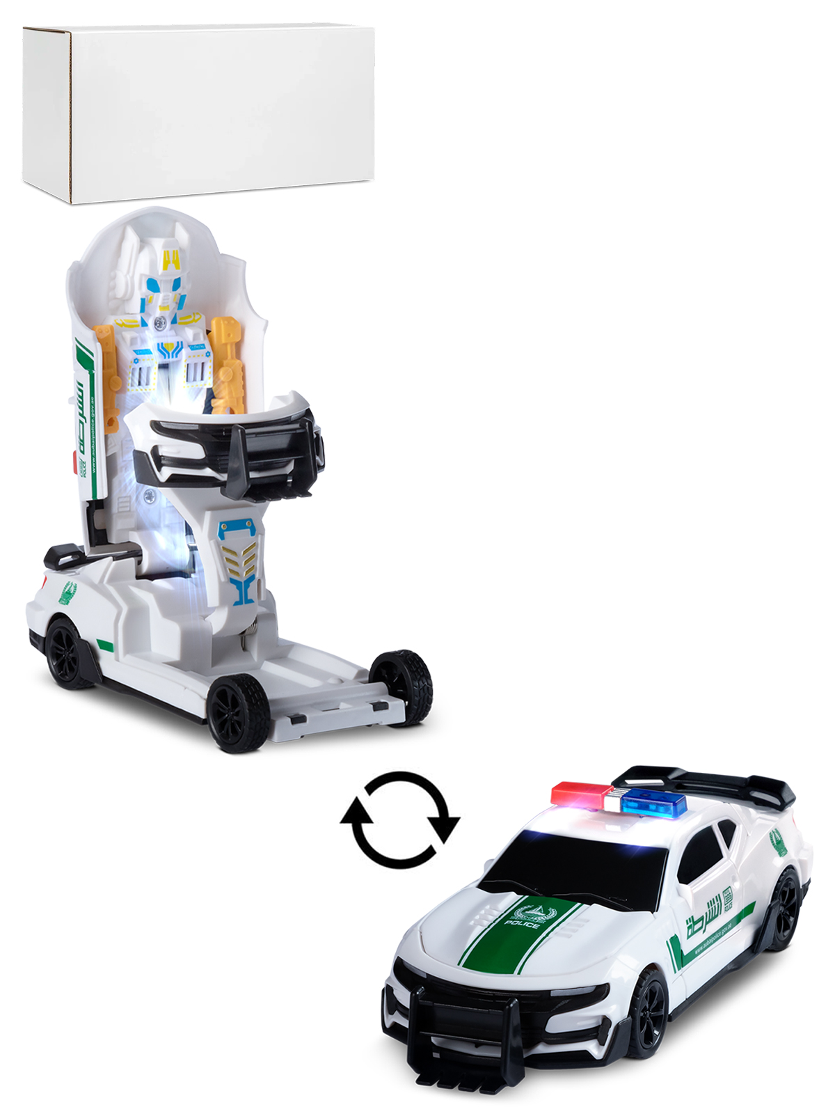 Фигурка AUTODRIVE Робот трансформер Белый - фото 10