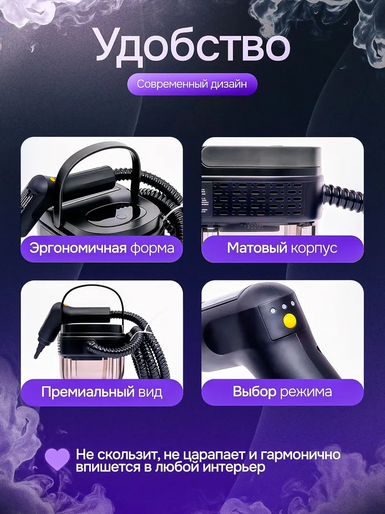 Пароочиститель для уборки дома с тряпкой CASTLELADY перчатками и воронкой профессиональный мощный парогенератор 2500 Вт, 4,7 Бар - фото 8