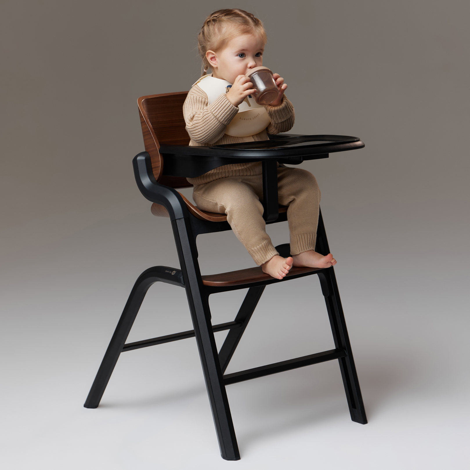 Стульчик для кормления Happy Baby Charley dark wood коричневый - фото 1