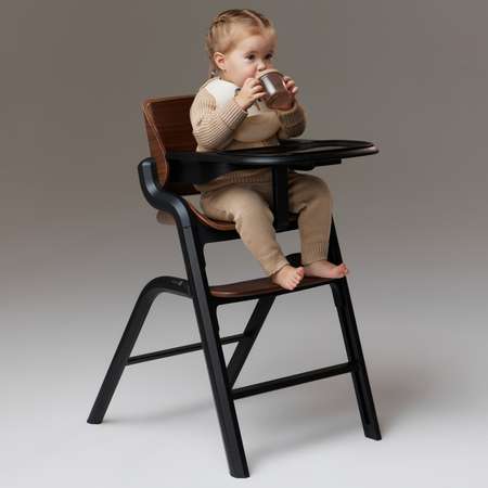 Стульчик для кормления Happy Baby Charley dark wood коричневый