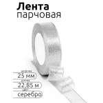 Лента для рукоделия и упаковки Magic 4 Hobby серебро 25мм 22.85м