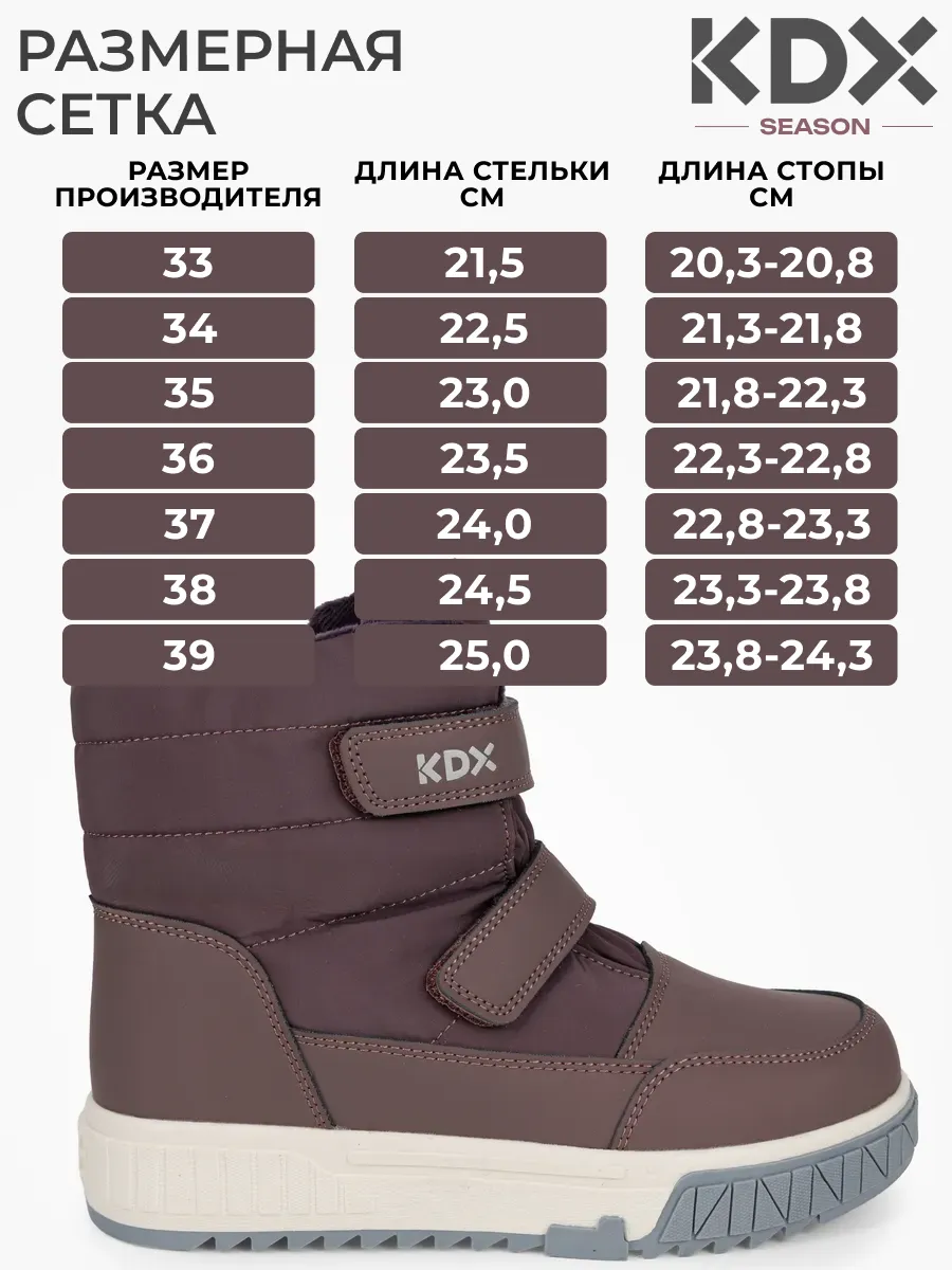 Дутики KDX SKY-124 brown - фото 4