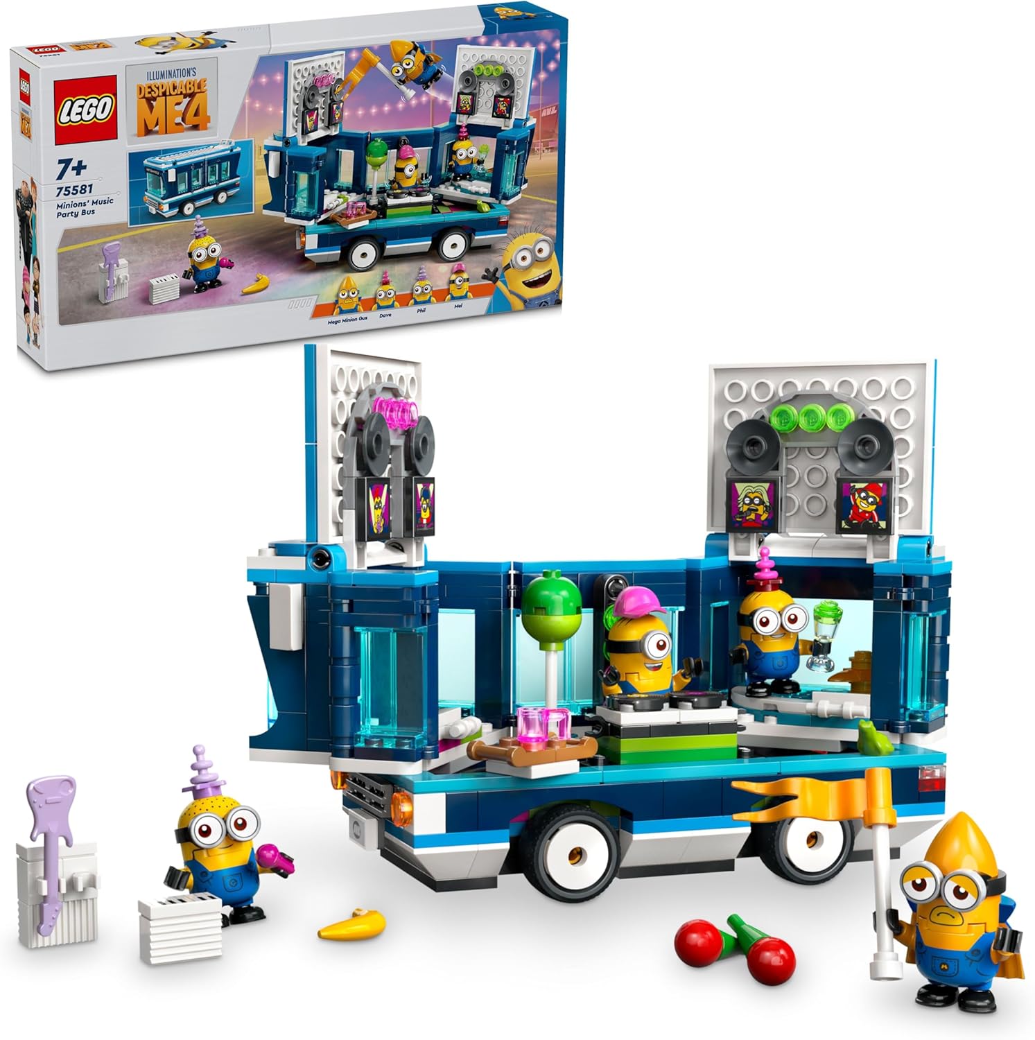 Конструктор LEGO Minions Музыкальный автобус миньонов блочный - фото 1
