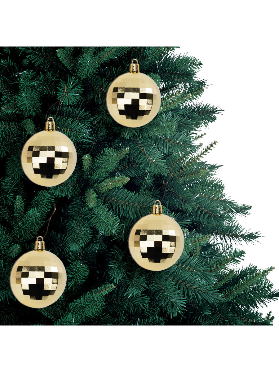 Елочные игрушки Золотая сказка диско шары набор 4 шт - фото 3