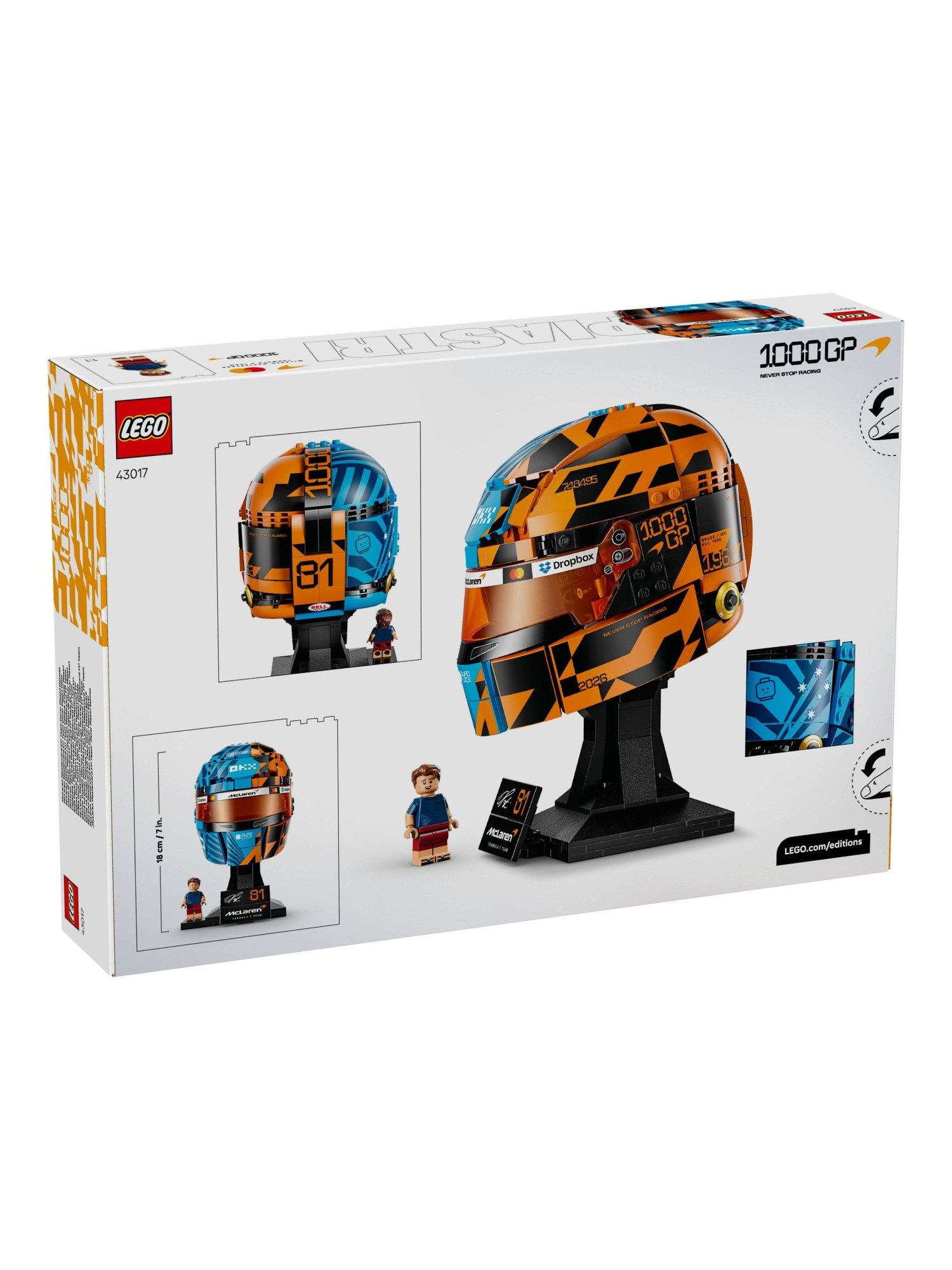 Конструктор LEGO Editions Шлем McLaren Mastercard F1 793 дет. - фото 3