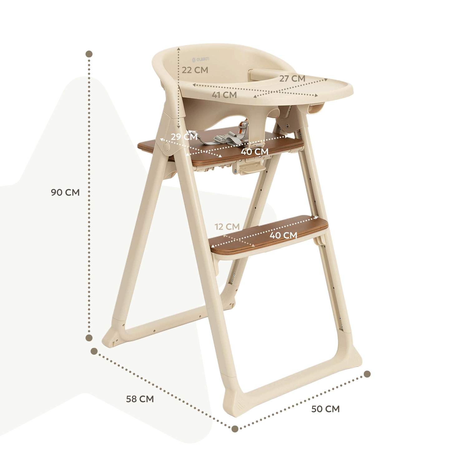 Стульчик для кормления Olsson Ingrid бежевый - фото 9