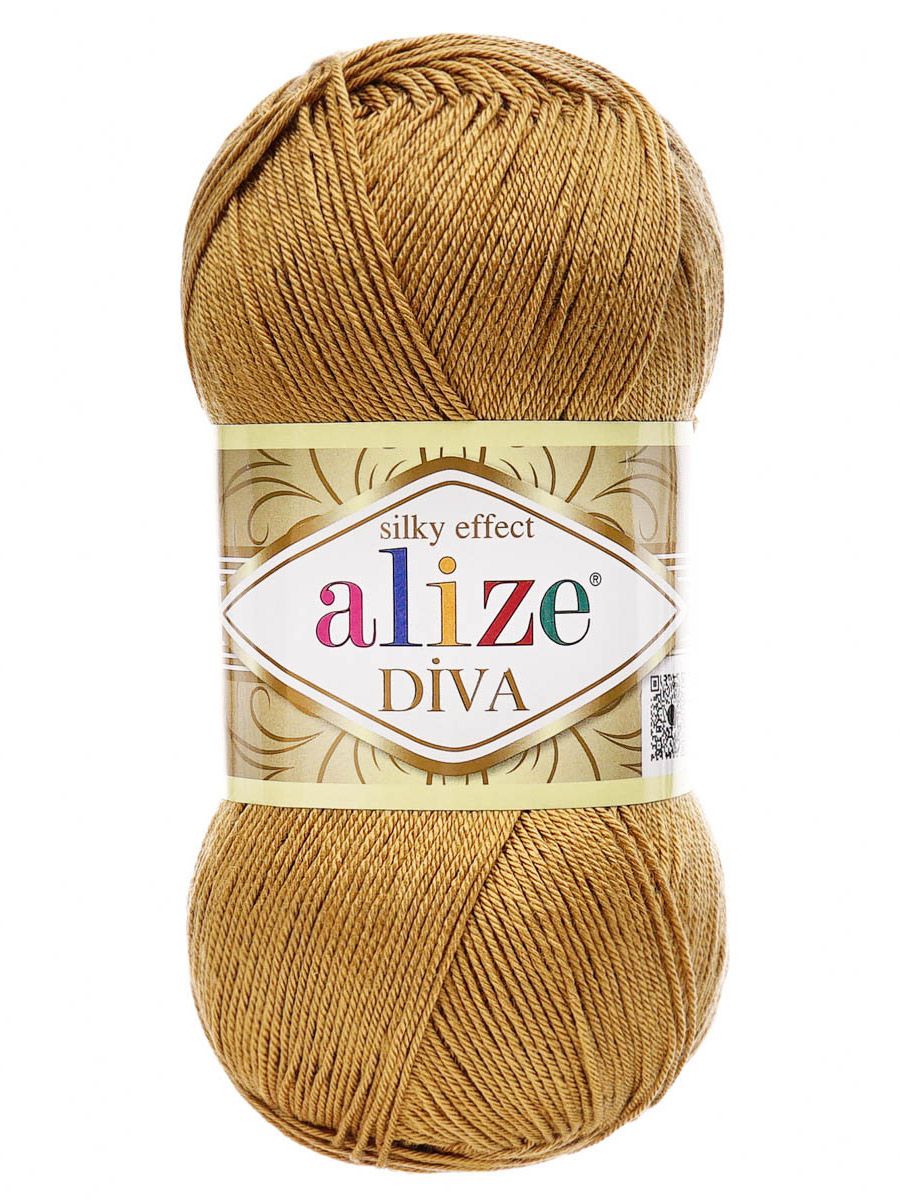 Пряжа Alize для вязания универсальная легкая Diva микрофибра 100г 350м 5 шт 369 карамельный - фото 4
