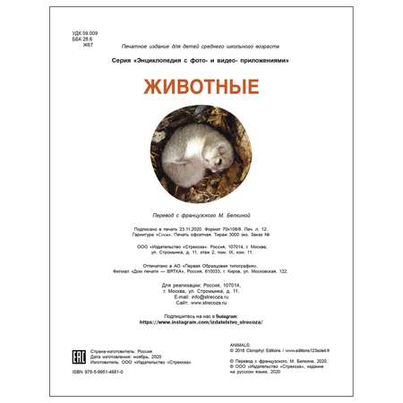 Энциклопедии c фото и видео приложениями СТРЕКОЗА Животные