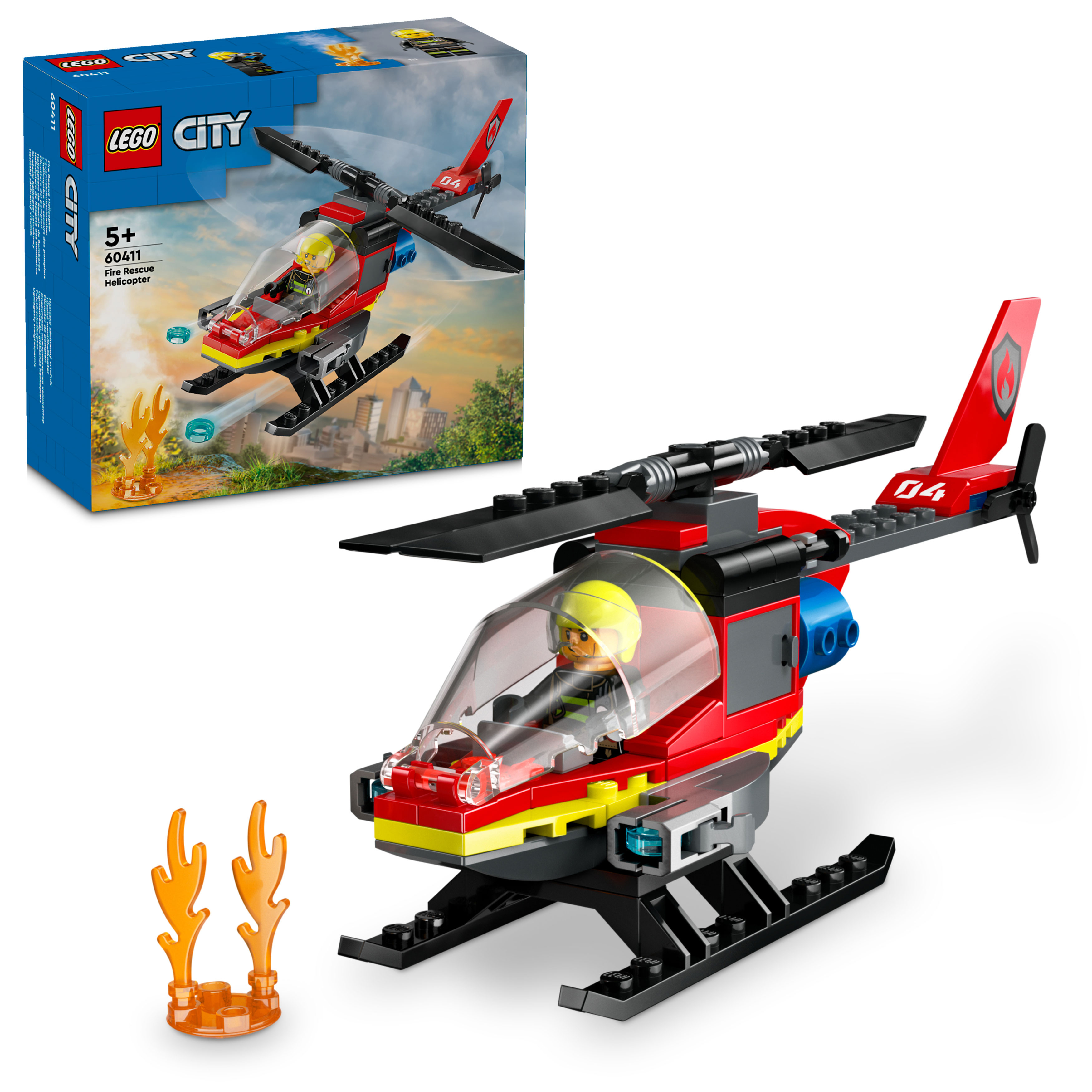 Конструктор LEGO City Пожарно-спасательный вертолет блочный - фото 1