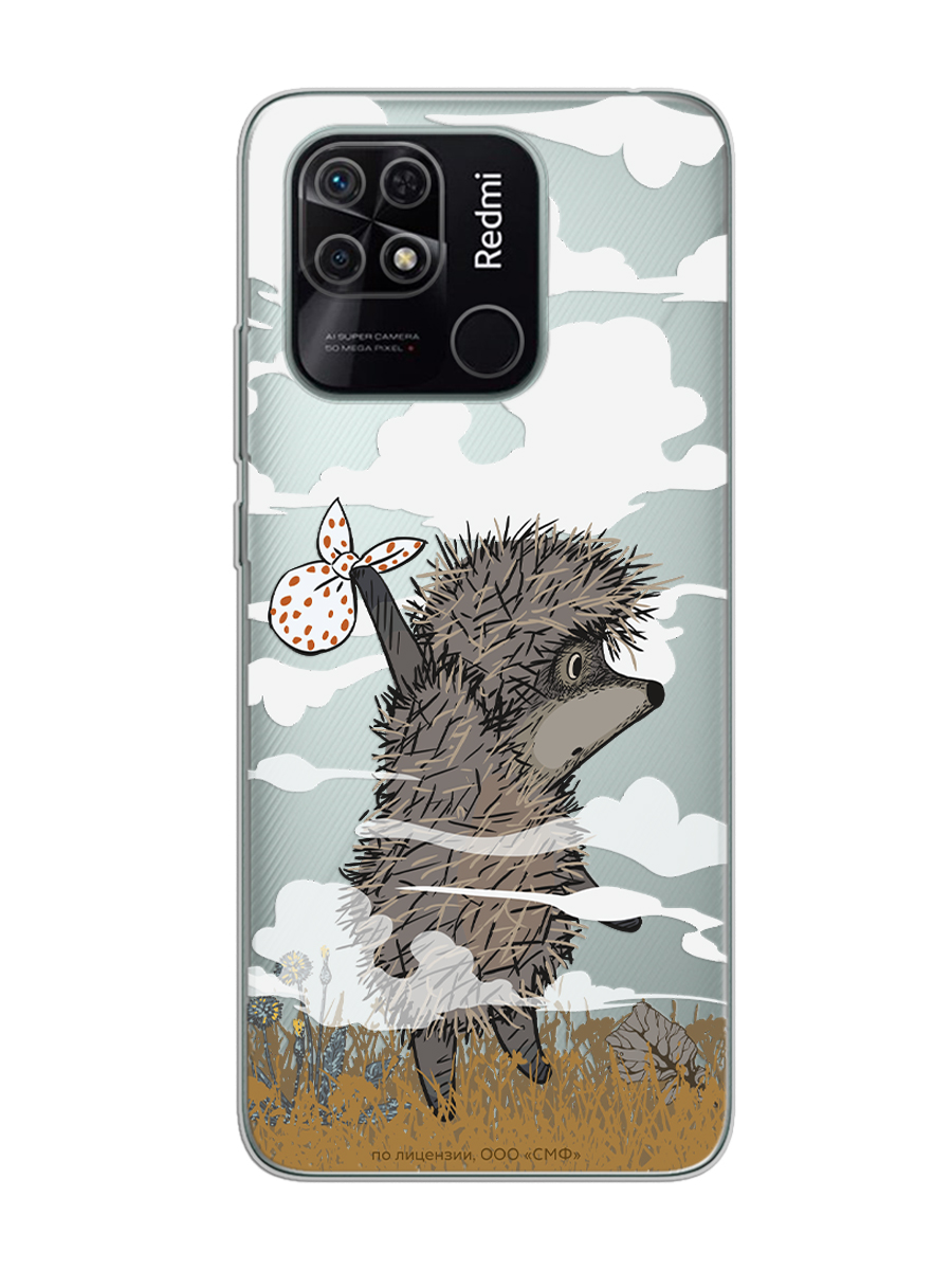 Силиконовый чехол Mcover для смартфона Xiaomi Redmi 10C Союзмультфильм Ежик в тумане и дымка - фото 1