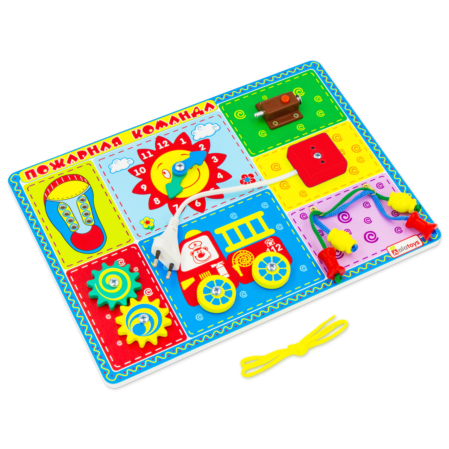 Игрушка Alatoys бизиборд Пожарная машина - фото 3