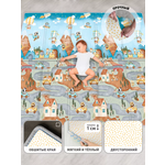 Коврик детский для ползания METOMI Happy animals