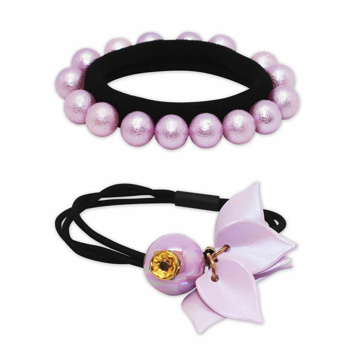 Резинка B and H Жемчужные шарики и цветок 2 шт. - фото 10