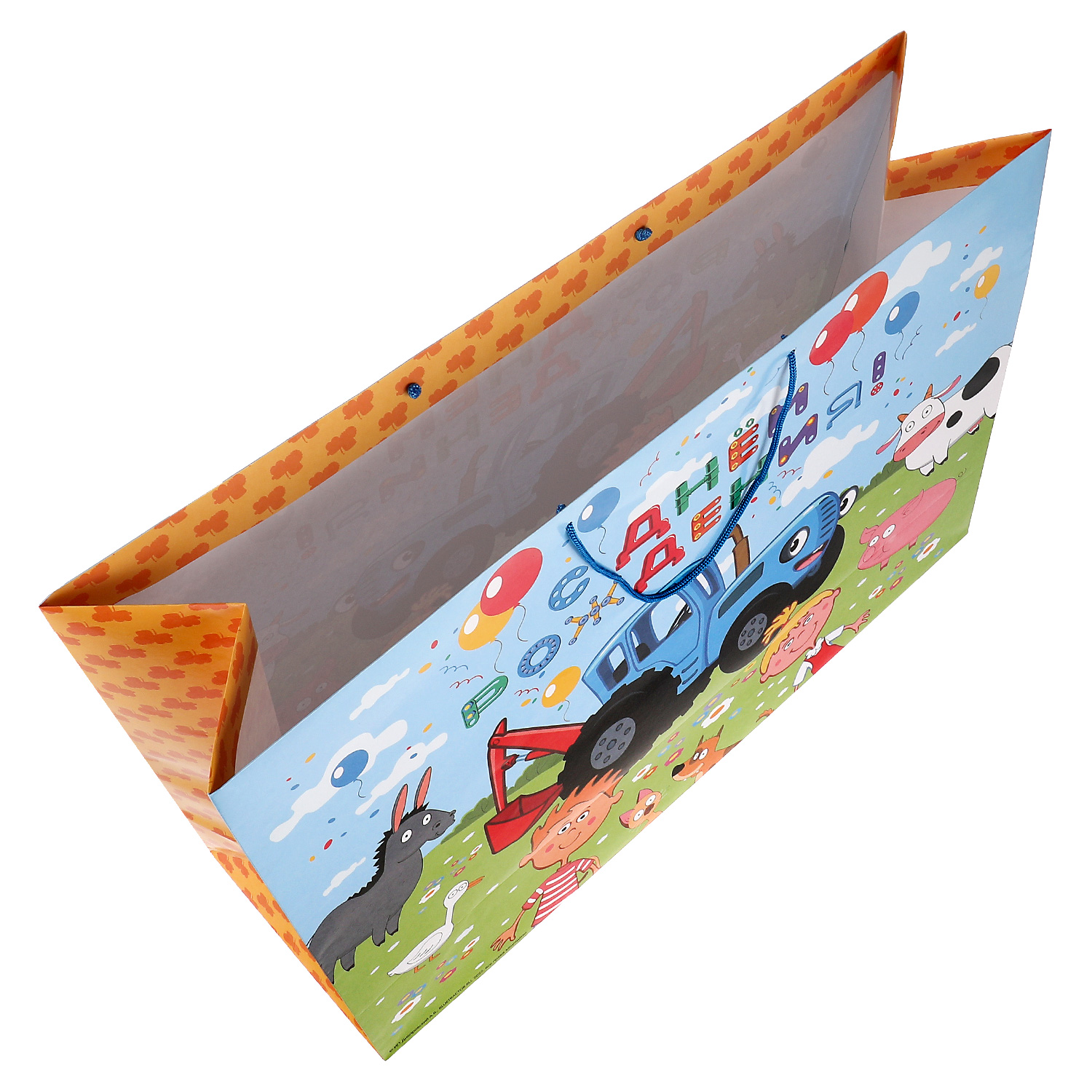 Пакет Чудо праздник Синий трактор 45*60*20 150 г/м2 - фото 6