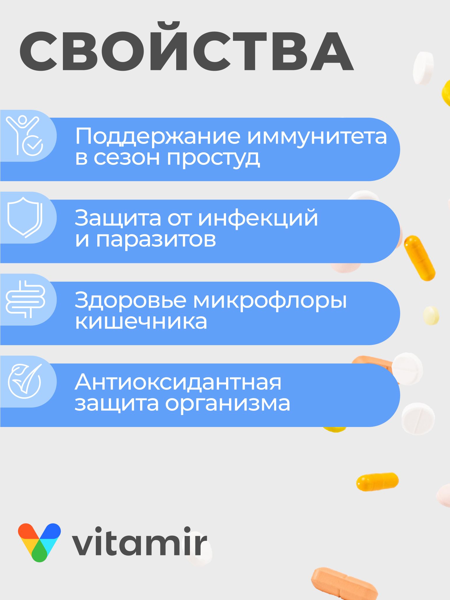 Монолаурин VITAMIR БАД для поддержания иммунитета 500 мг 60 капсул - фото 2