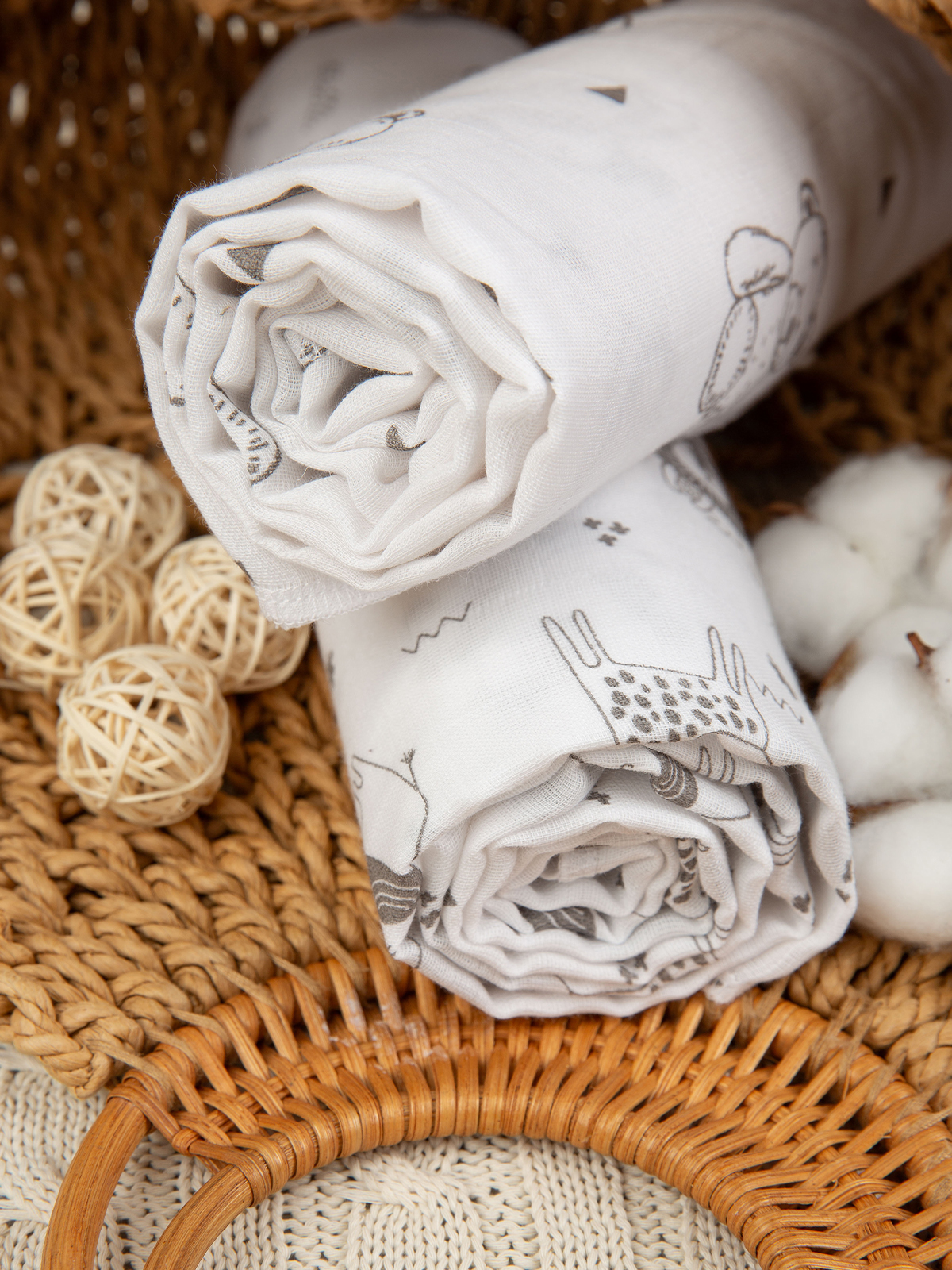 Пелёнка inlovery муслин 130x90 см 2 шт. - фото 13