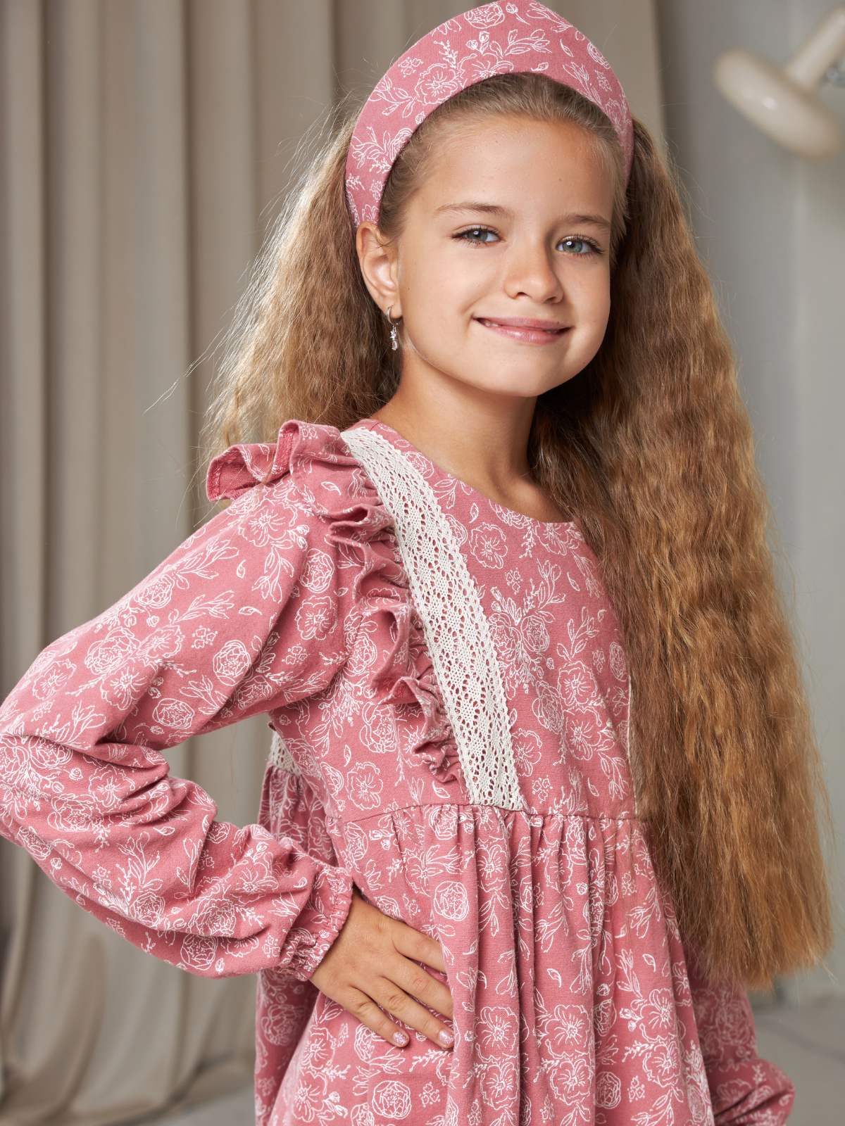 Платье MOUN платье_фланель/кружево_розы - фото 16