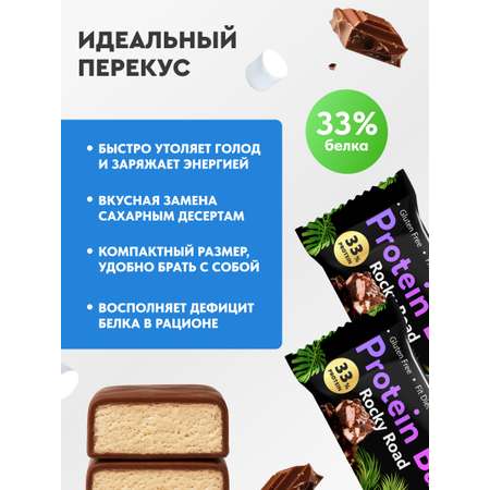 Протеиновый батончик FIT AND JOY со вкусом роки-роуд набор 16 шт