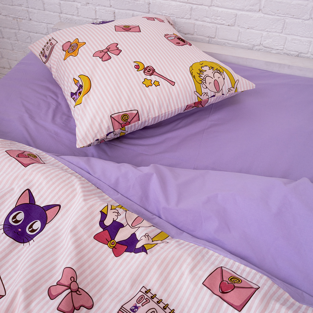 Комплект постельного белья BRAVO kids dreams 1.5-спальный Аниме простыня на резинке 90х200 - фото 4