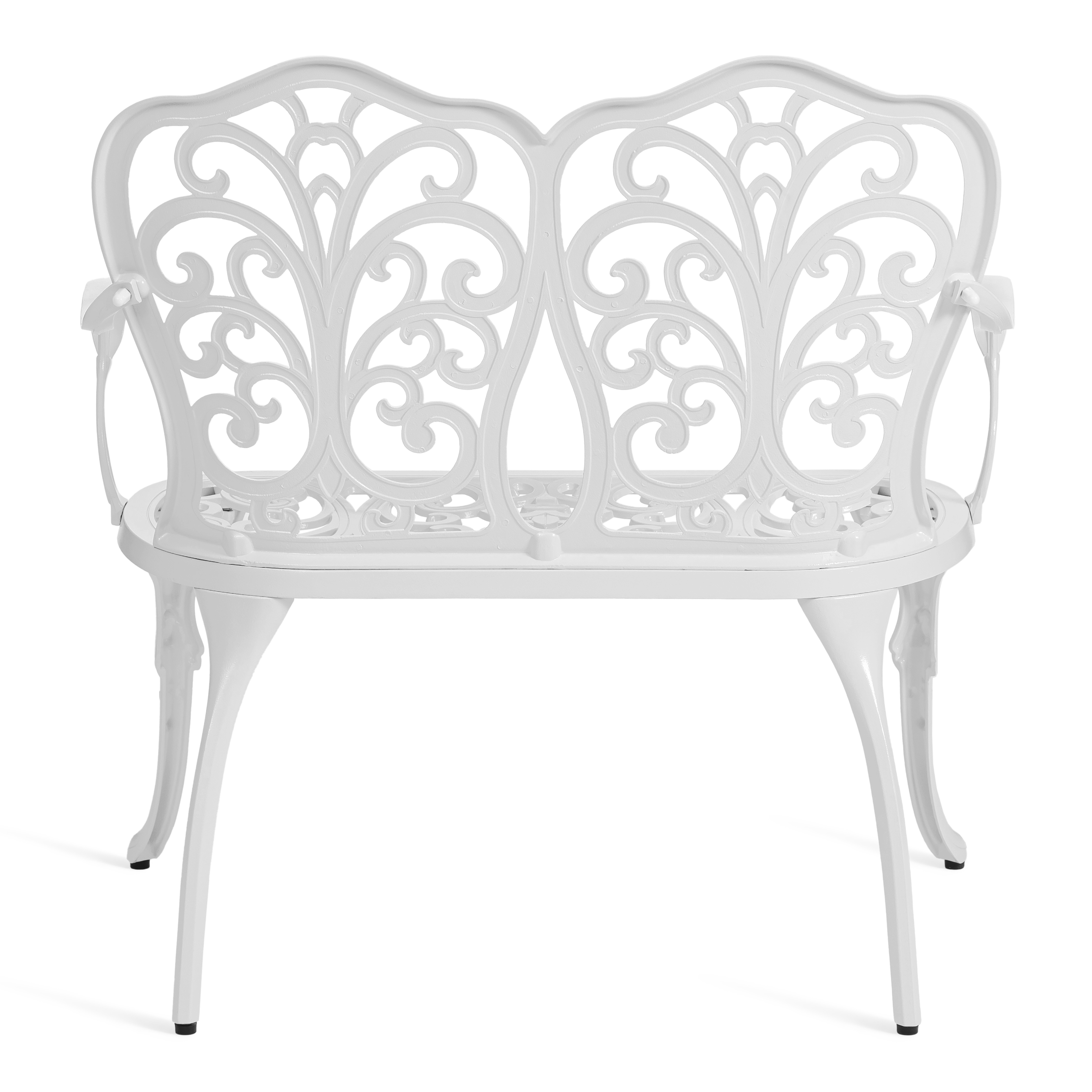 Садовая скамья TETCHAIR Симфония алюминий античный белый - фото 5