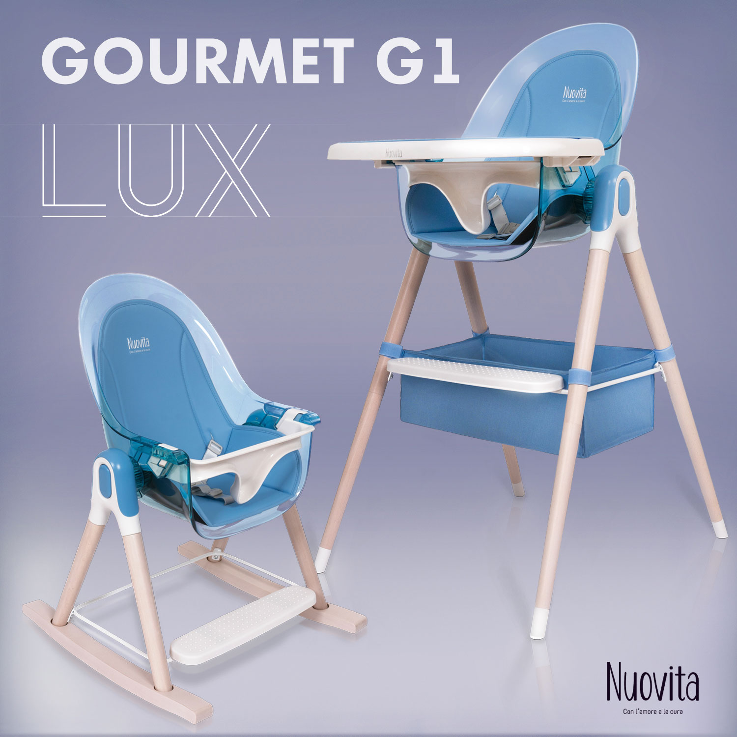 Стульчик для кормления Nuovita Gourmet G1 Lux трансформер - фото 2