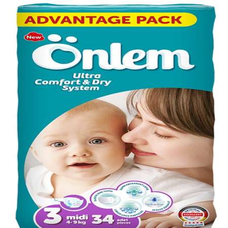 Подгузники Onlem Ultra Comfort 3 34 шт.