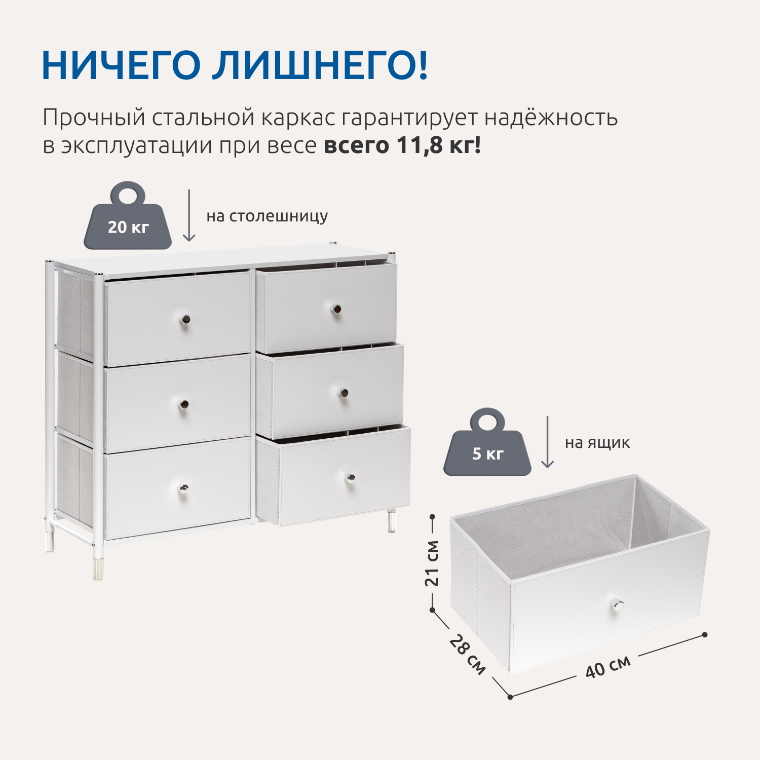 Комод Leset Комод (белый) - фото 14