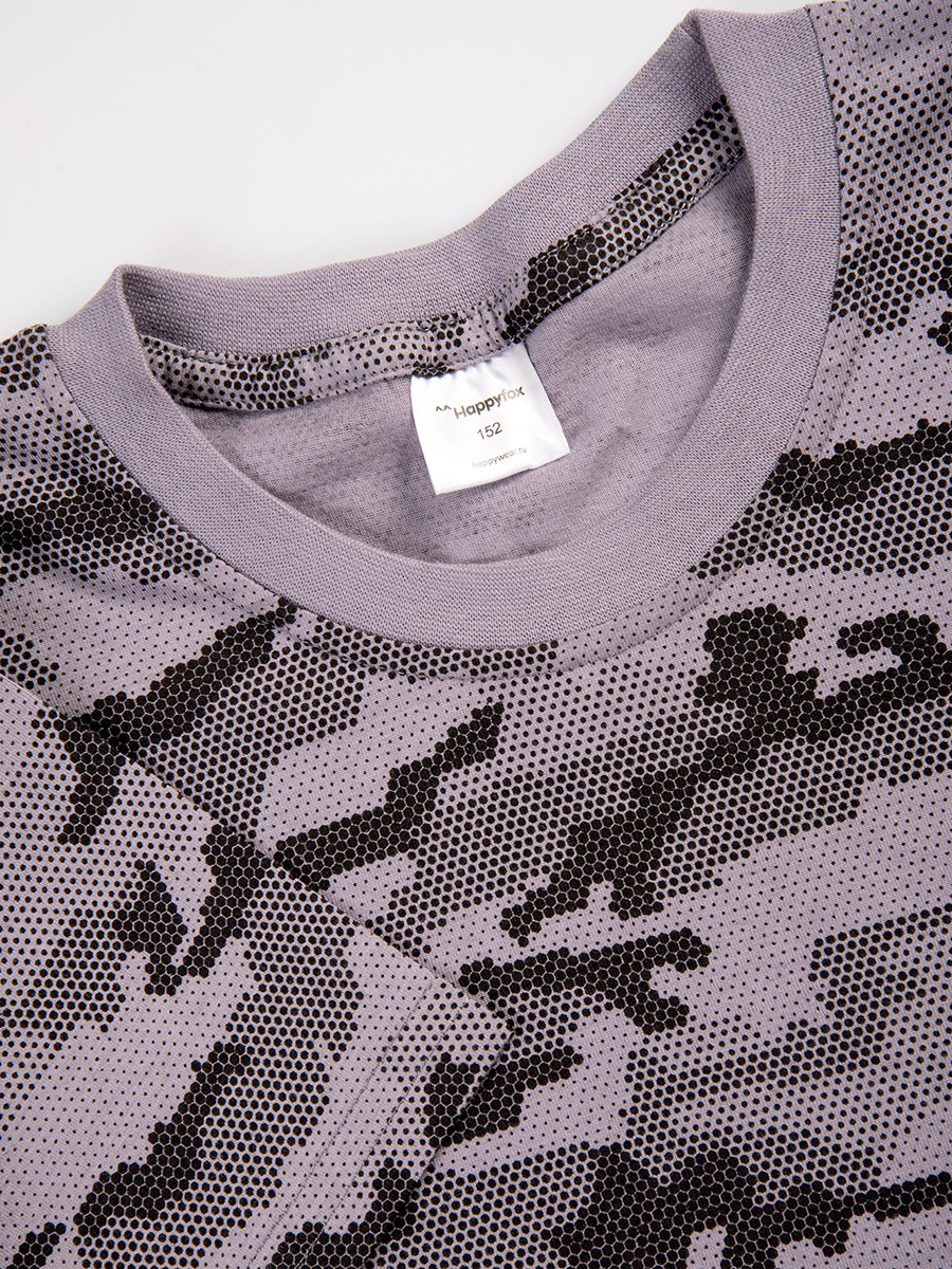 Футболка HappyFox HF9114соты.серый - фото 7