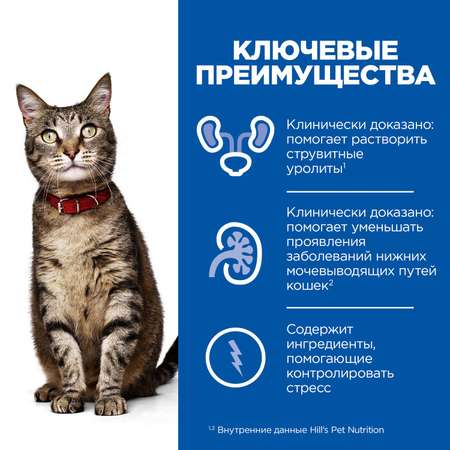 Корм для кошек HILLS 85г Prescription Diet c/d Multicare Urinary Stress для профилактики цистита и МКБ с курицей пауч