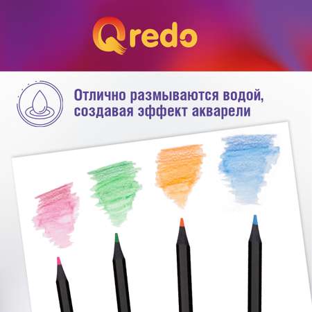 Карандаши акварельные Qredo 12 шт.