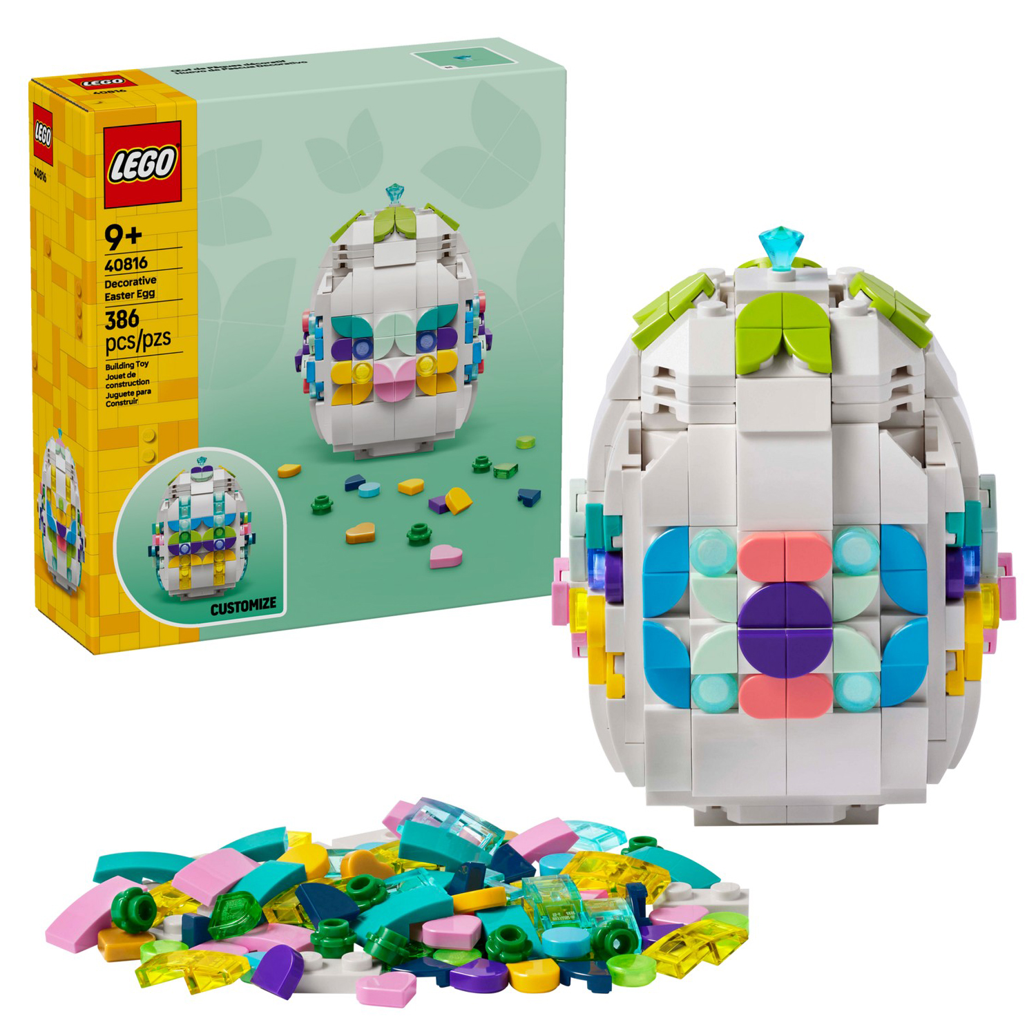 Конструктор LEGO Icons Декоративное пасхальное яйцо 386 дет. - фото 1