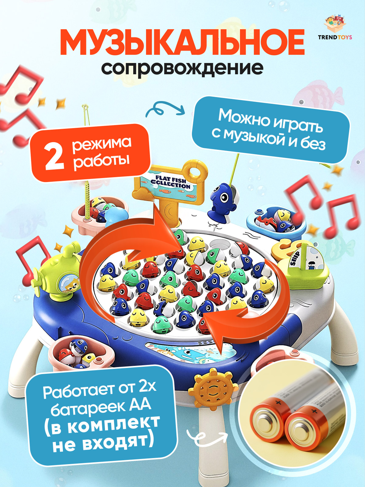 Настольная игра TrendToys Магнитная рыбалка с удочками - фото 2