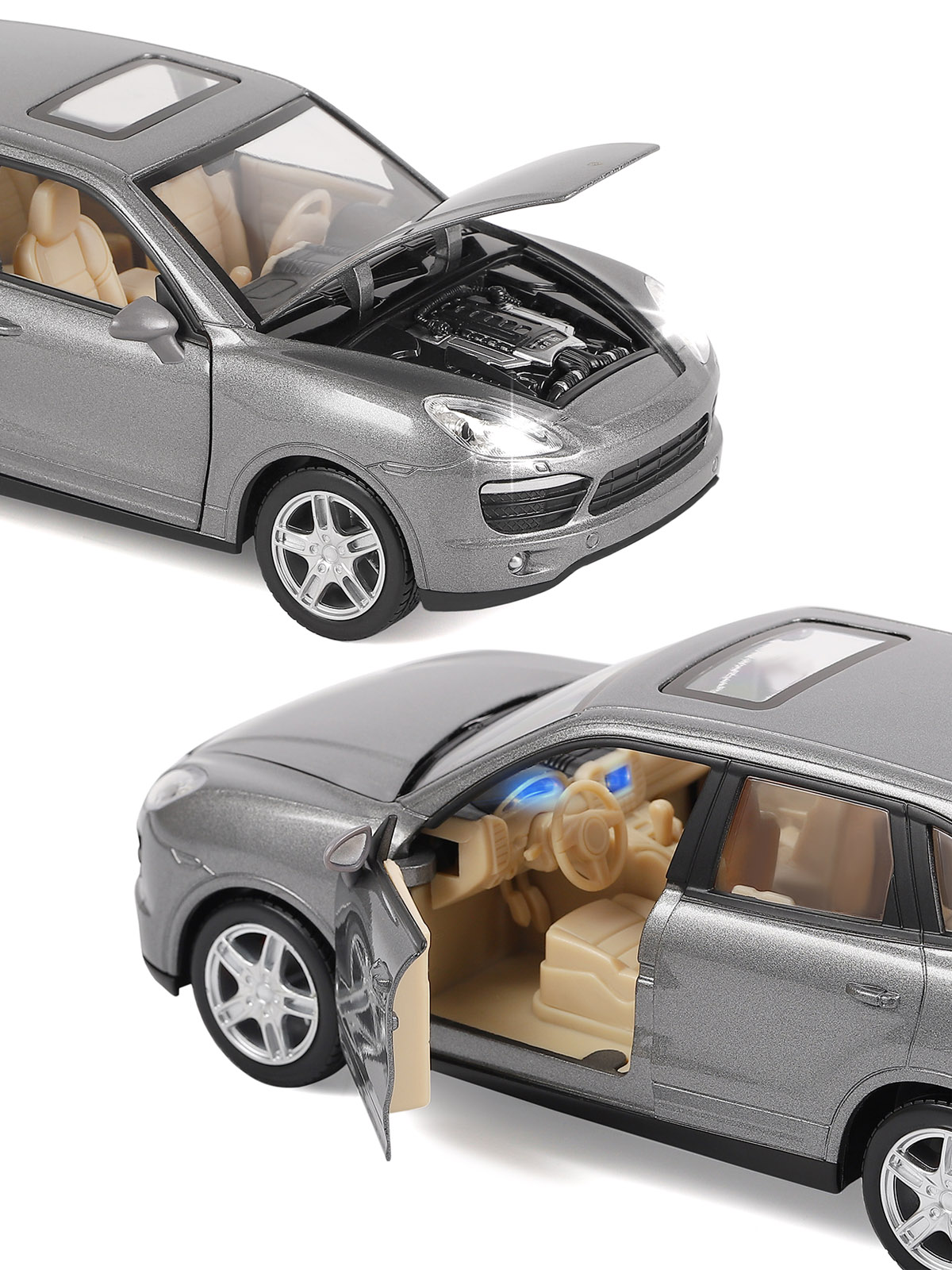Внедорожник АВТОпанорама Porsche Cayenne S 1:24 JB1200119 - фото 9