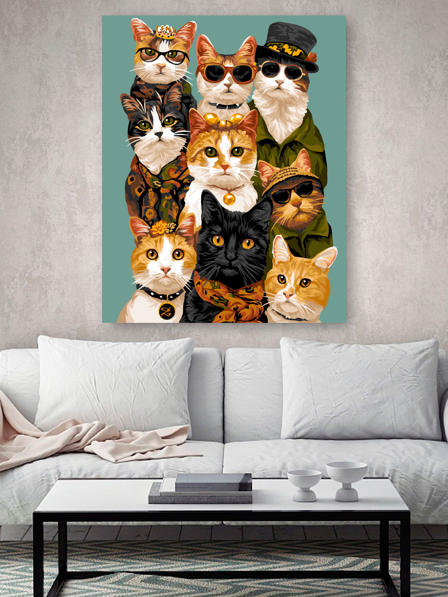 Картина по номерам Hobby Paint Коты-аристократы в ассортименте - фото 3