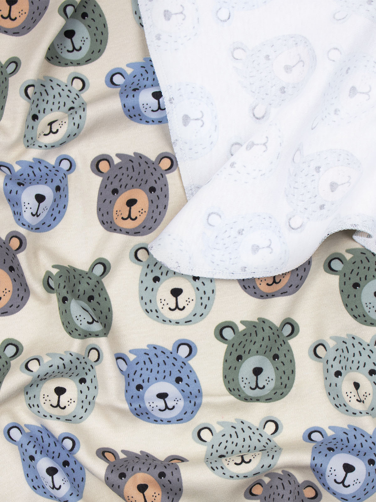 Пелёнка Mjolk Bears/Blue Shadow/Звёзды трикотаж 85х120 см 3 шт. - фото 5