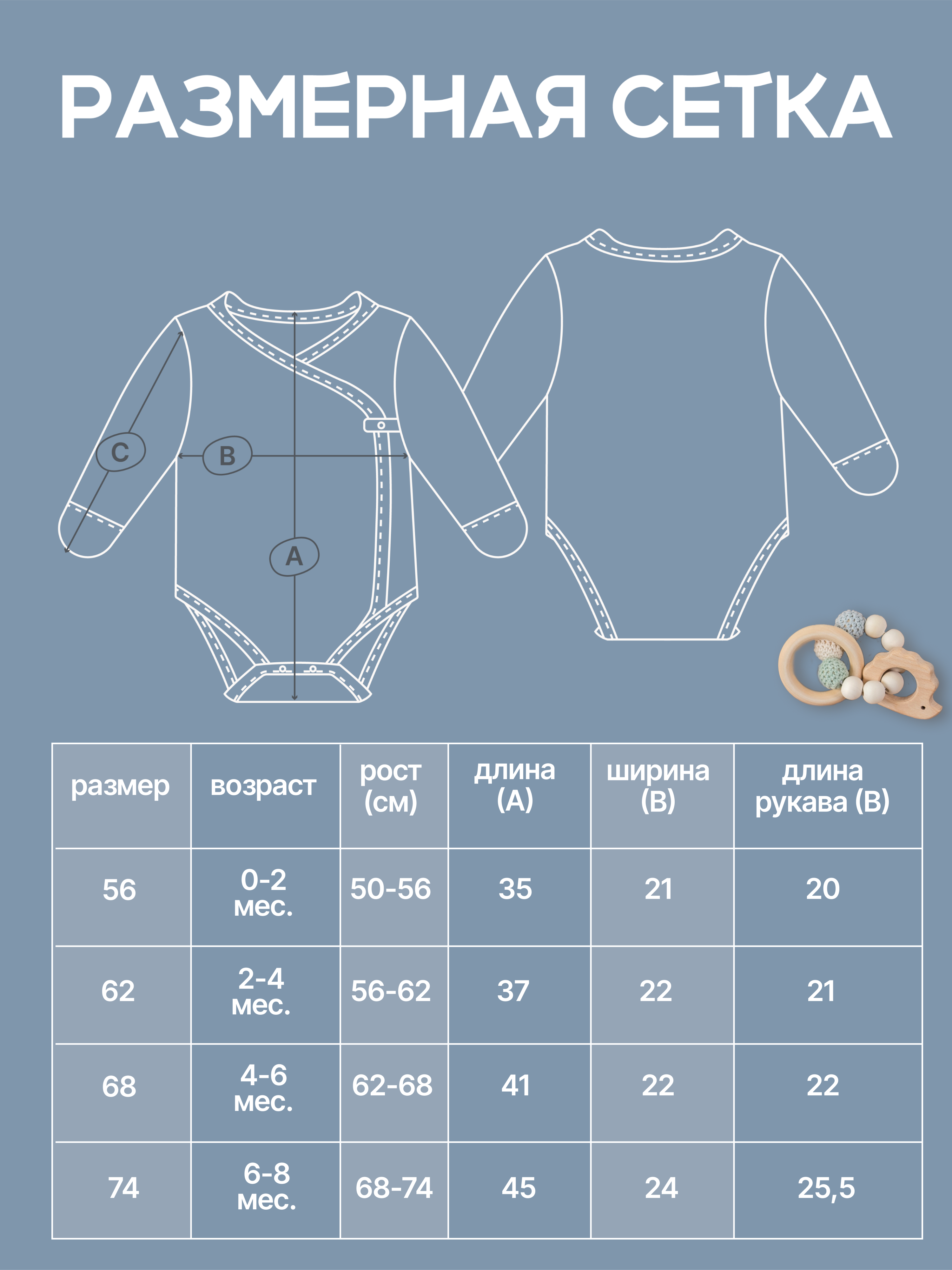 Боди 2 шт MomKid MOMKID-CUTE01-MKR - фото 6