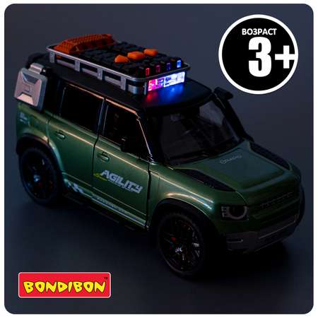 Внедорожник Bondibon Инерционная машинка свет звук 1:28