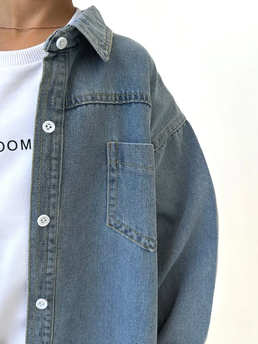 Рубашка ROOMY ESSENCE EASYshirt/blue - фото 11