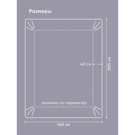 Простыня Askona Maco Sateen 2.0 140 x 200 см на резинке 1 шт.