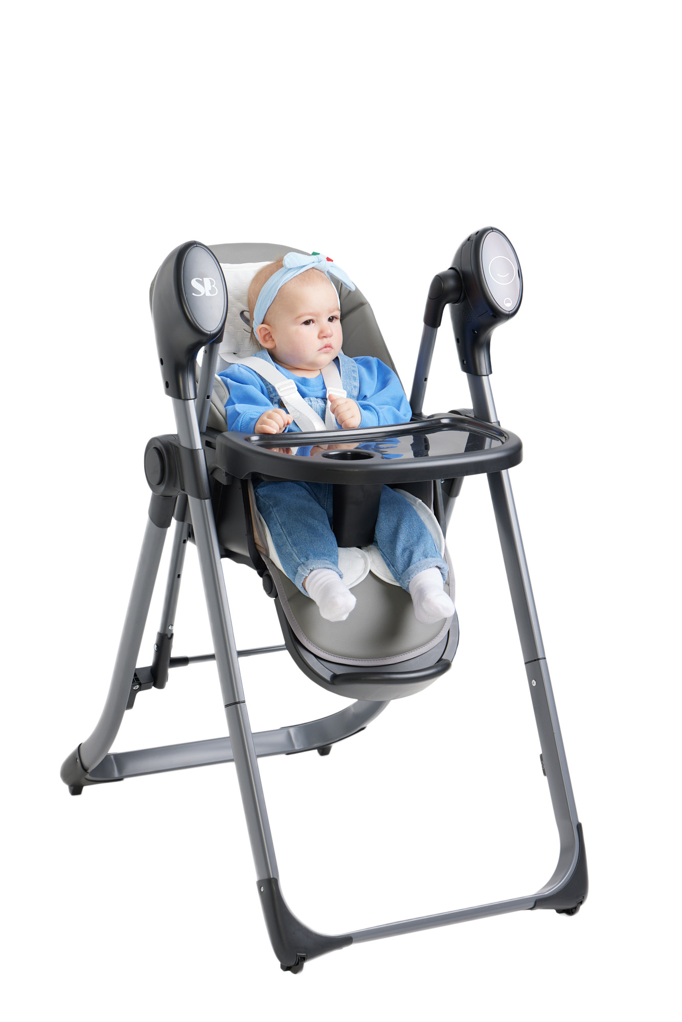 Стульчик для кормления Sweet Baby Amuleto Steel Grey серый - фото 15