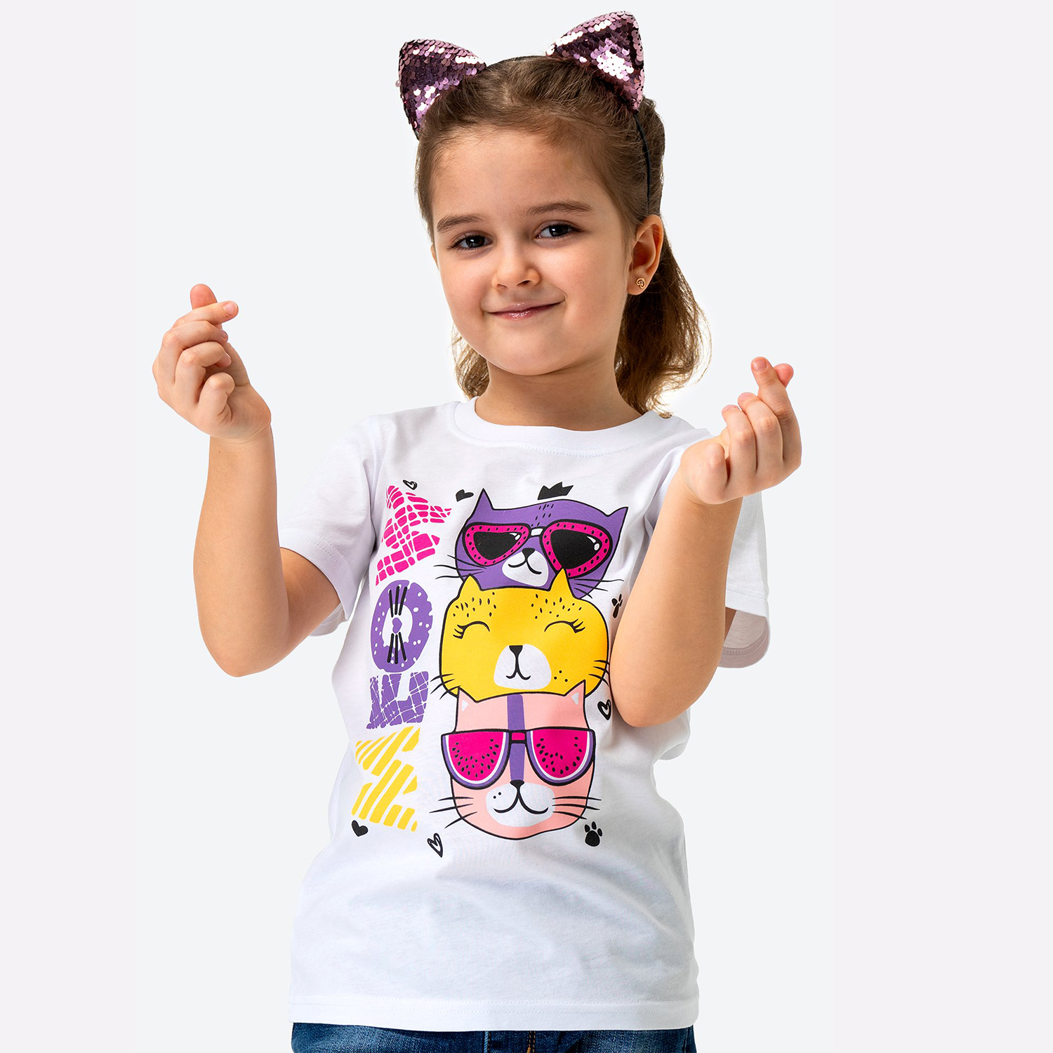 Футболка HappyFox HF55011Mmeow.белый - фото 8