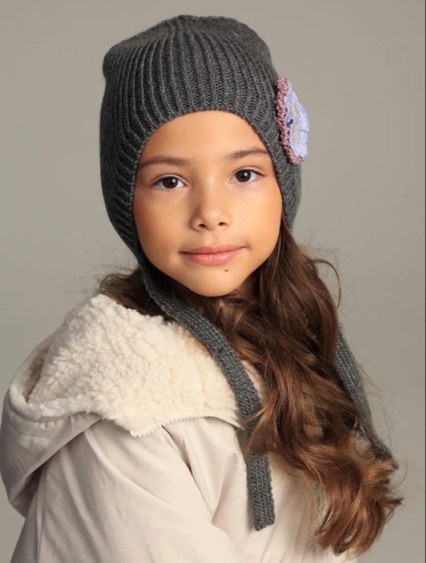 Шапка BRIOLLINI Чепчик детский Sweet terry, цвет графит, размер 50-54 - фото 2